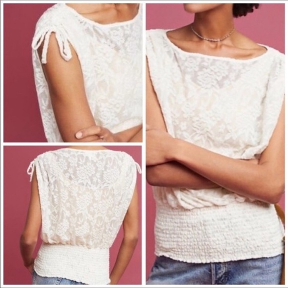 Anthro Delletta Loretta Lace Top - Picture 2 of 7